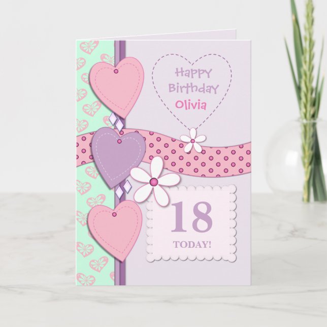 Tarjeta Edad especial de Lilac personalizada Cumpleaños (Anverso)