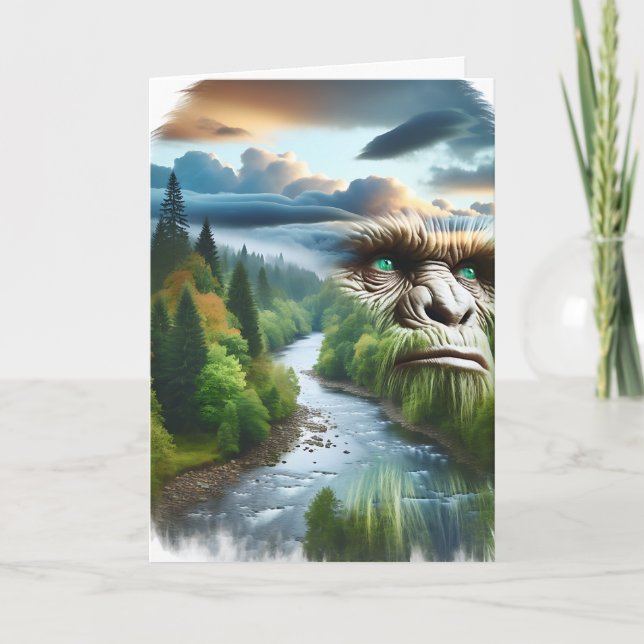 Tarjeta Edad no significa escote | Gracioso Birthday Bigfo (Anverso)