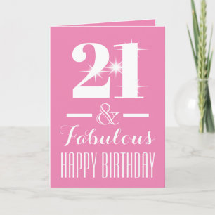Tarjeta Edad y fabuloso personalizado   blanco rosa pastel