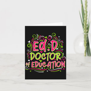 Tarjeta Edd doctor en educación - para doctor en educación