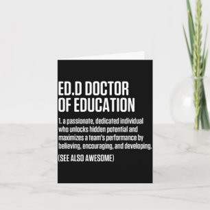 Tarjeta Edd doctorado en educación graduación