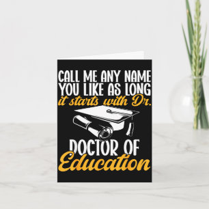 Tarjeta Edd doctorado graduación doctor de educación 