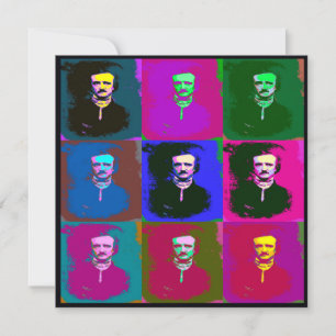 Tarjeta Edgar Allan Poe Pop Art