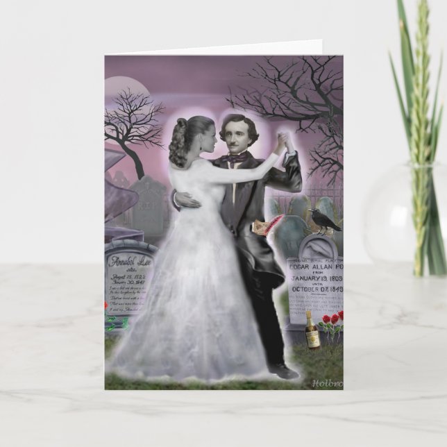 Tarjeta Edgar Allan Poe y Annabel Lee Eternally (Anverso)