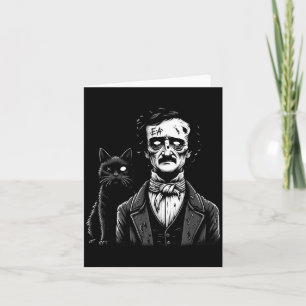 Tarjeta Edgar Allan Poe zombie El gato negro Diversión de 
