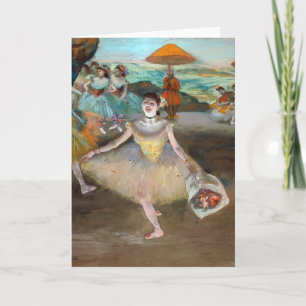 Tarjeta Edgar Degas - Bailarina con ramo, inclinándose en
