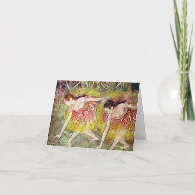 Tarjeta Edgar Degas - Bailarinas de ballet (Anverso)