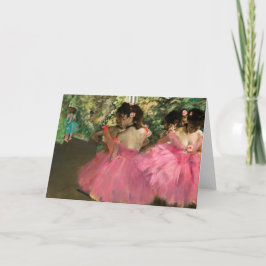 Tarjeta Edgar Degas - Bailarinas de rosa
