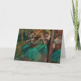 Tarjeta Edgar Degas - Bailarinas, rosadas y verdes