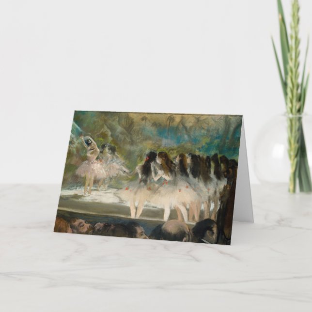 Tarjeta Edgar Degas - Ballet en la ópera de París (Anverso)