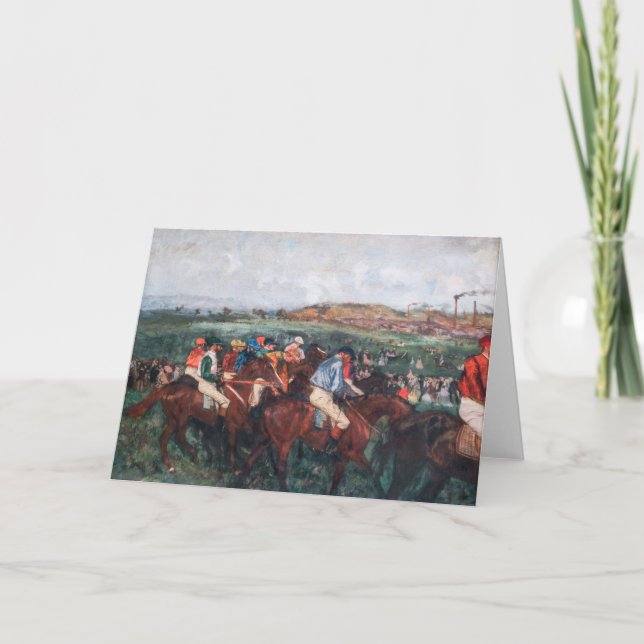 Tarjeta Edgar Degas - Carrera de caballeros (Anverso)