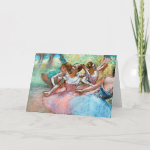 Tarjeta Edgar Degas - Cuatro Ballerinas en el escenario