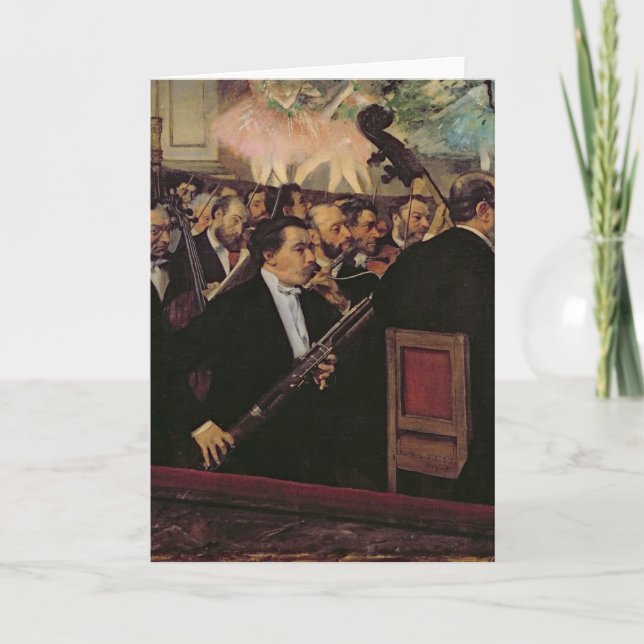 Tarjeta Edgar Degas el | la orquesta de la ópera, c.1870 (Anverso)