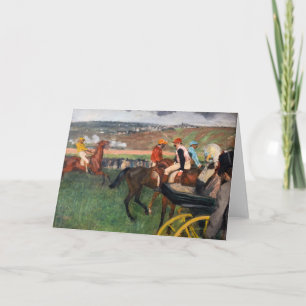 Tarjeta Edgar Degas - En las Carreras