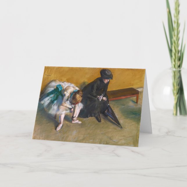 Tarjeta Edgar Degas - Esperando (Anverso)