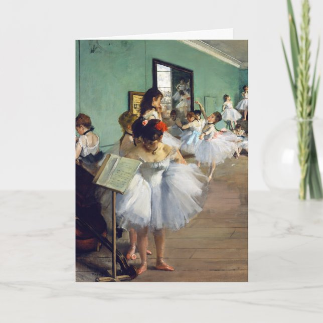 Tarjeta Edgar Degas - La clase de danza (Anverso)