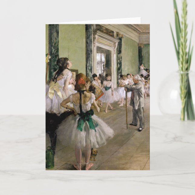 Tarjeta Edgar Degas - La clase de danza (Anverso)