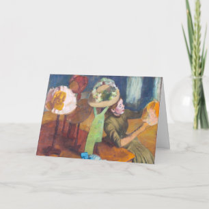 Tarjeta Edgar Degas - La tienda de sombreros