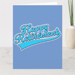 Tarjeta Edición azul de retiro feliz