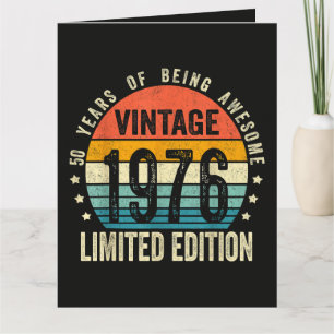 Tarjeta Edición de aniversario 1976 50 cumpleaños Nacido E