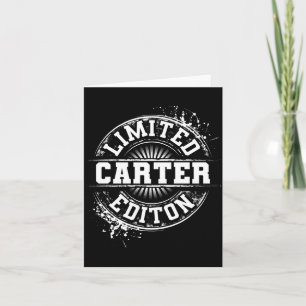Tarjeta Edición de mentira de Carter divertida broma nombr