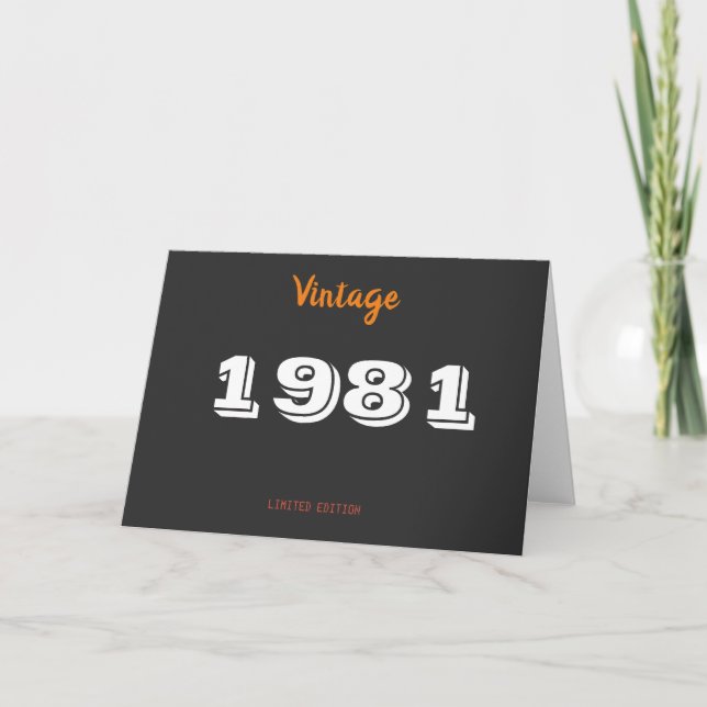 Tarjeta Edición limitada de 1981 40º regalo de cumpleaños (Anverso)