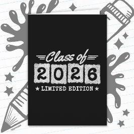 Tarjeta Edición Limitada de Frase de Graduación de la Clas