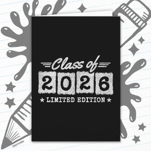 Tarjeta Edición Limitada de Frase de Graduación de la Clas