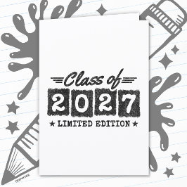 Tarjeta Edición Limitada de Graduación Clase de Último Año