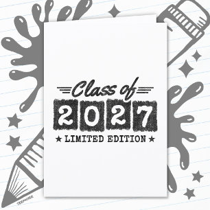 Tarjeta Edición Limitada de Graduación Clase de Último Año