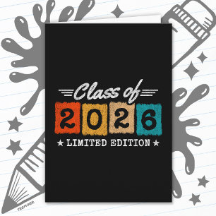 Tarjeta Edición Limitada de Graduación Vintage Clase de 20