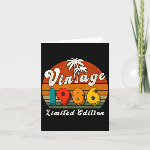 Tarjeta Edición Limitada Vintage 1986 40 Años Cumpleaños P