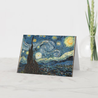 Tarjeta edición nocturna vangogh starry