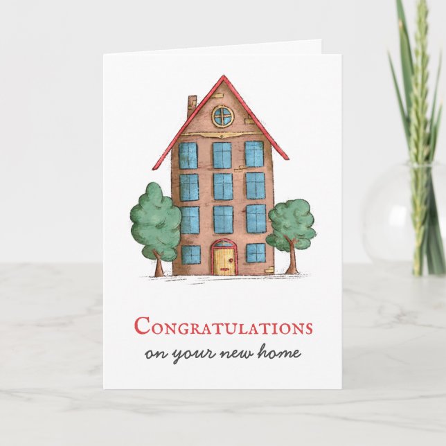 Tarjeta Edificio de apartamentos para el mejoramiento de l (Anverso)