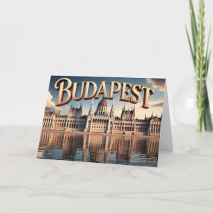 Tarjeta Edificio del Parlamento húngaro en Budapest