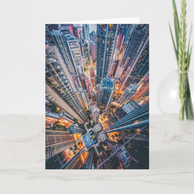 Tarjeta Edificios de la ciudad brillante (Anverso)