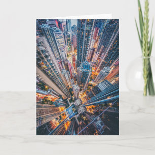 Tarjeta Edificios de la ciudad brillante