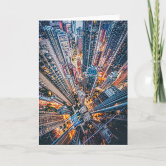 Tarjeta Edificios de la ciudad brillante