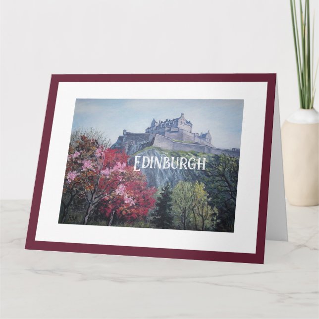 Tarjeta Edimburgo Castle Scotland Ping de Pola.B.Alex (Anverso)