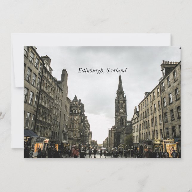 Tarjeta Edimburgo, Escocia, paisaje urbano (Anverso)
