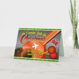 Tarjeta Editable - Ah Comin' fuh de Christmas