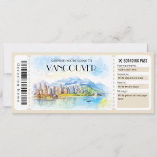 Tarjeta editable de embarque para aviones de Vanco