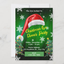 Tarjeta editable de invitación a navidades para ce