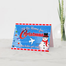 Tarjeta Editable - Estaré en casa para Navidades