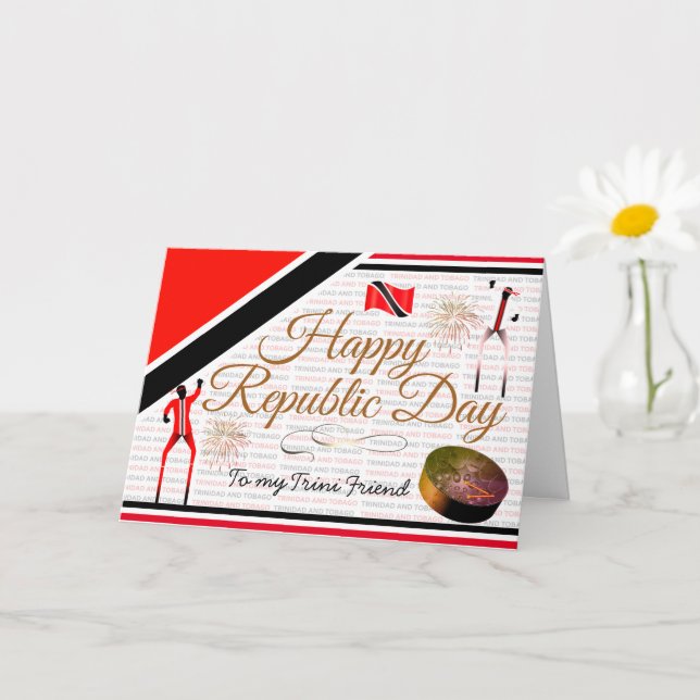 Tarjeta Editable Feliz Día de la República a mi amigo trin (Planta pequeña)