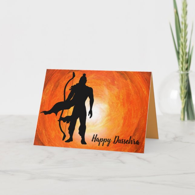 Tarjeta Editable Happy Dussehra (Anverso)