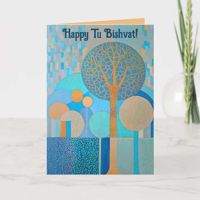 Tarjeta Editable Happy Tu Bishvat (Anverso)