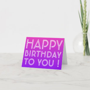 Tarjeta Editable Ombre "Feliz Cumpleaños a Usted" (o nombr