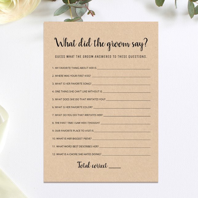 Tarjeta Editable ¿Qué Dijo el Novio para Despedida (Subido por el creador)