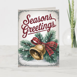 Tarjeta EDITABLE Vintage para Navidades de navidad